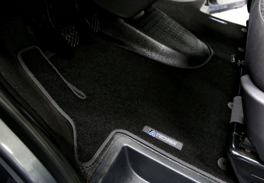 TA Technix Fußmatten Set mit Logo passend für VW Transporter T5, T6, T6.1