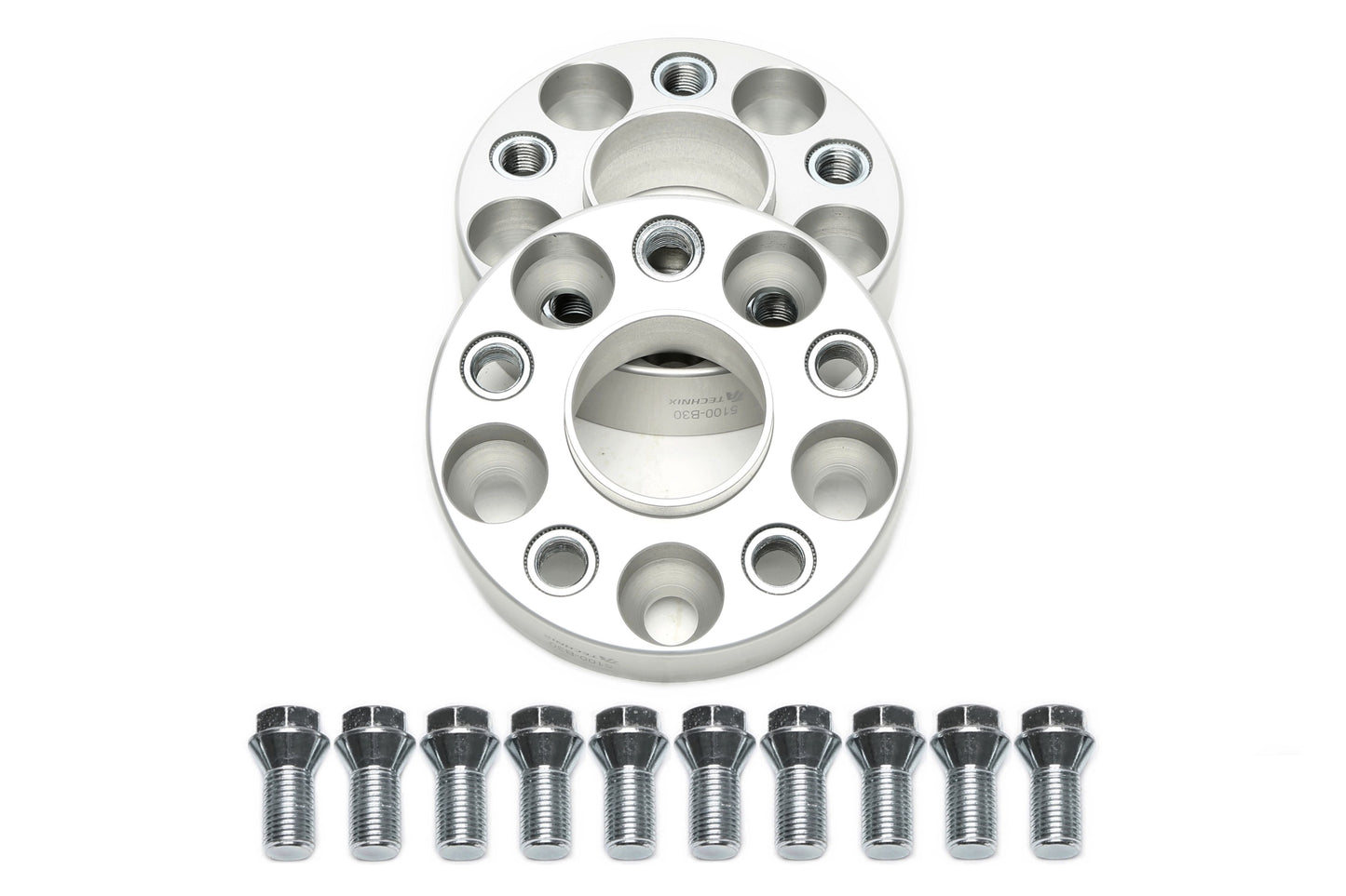 TA Technix Spurverbreiterungsset für OEM Radschrauben 30mm pro Seite/60mm pro Achse, LK 5x100, NLB 57,1