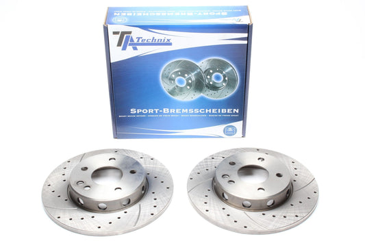 TA Technix Sport Bremsscheiben Satz Vorderachse passend für Mercedes Benz C180 W202