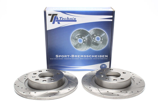 TA Technix Sport Bremsscheiben Satz Hinterachse passend für Fiat Opel / Saab