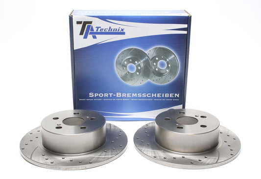 TA Technix Sport Bremsscheiben Satz Hinterachse passend für Toyota Avensis