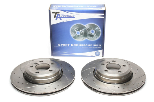 TA Technix Sport Bremsscheiben Satz Hinterachse passend für BMW 7er E65/E66