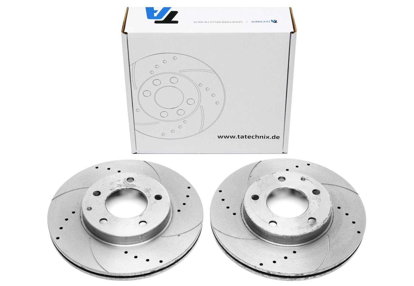 TA Technix Sport Bremsscheiben Satz Vorderachse passend für Mazda 323F-V (BA)