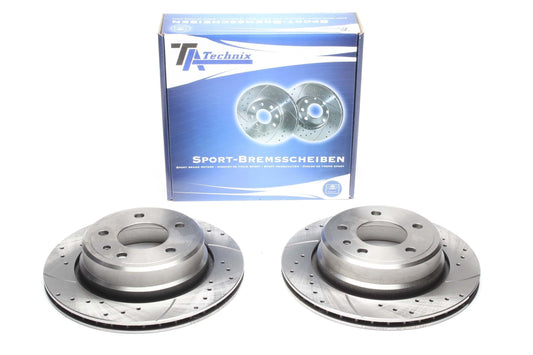 TA Technix Sport Bremsscheiben Satz Hinterachse passend für BMW 7er E32 740i/750i