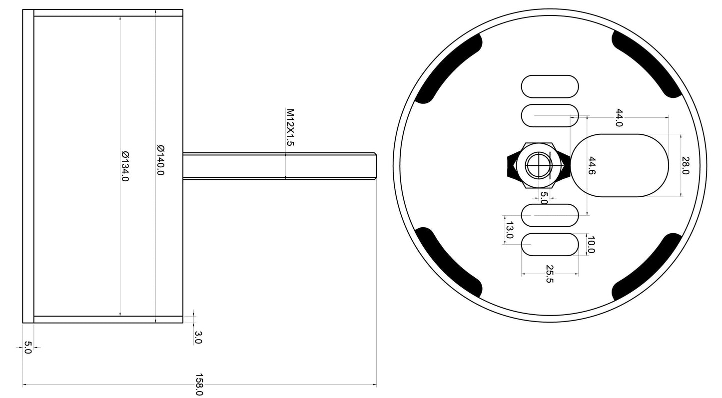 TA Technix universelles 3" Adapterkit, "bolt in system", Zubehör für LFUN014+015