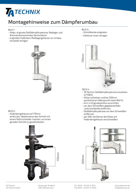TA Technix Luftdämpfersatz Vorderachse passend für Audi 80 (B1/B2)/ VW Passat (32/ 32B)