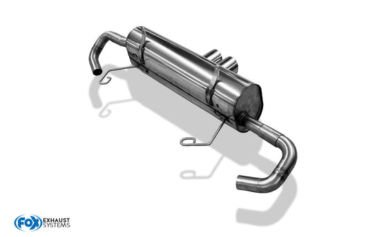 FOX Porsche Boxster Typ 986 Endschalldämpfer Ausgang mittig - 2x90 Typ 25