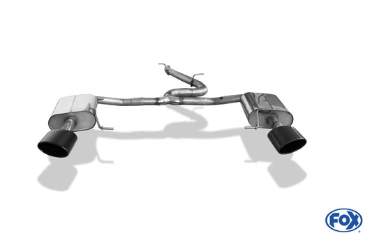 FOX Seat Leon 5F ST 4x4 - Cupra 300 mit OPF Halbanlage ab OPF - 160x90 Typ 38 rechts/links SCHWARZ emalliert