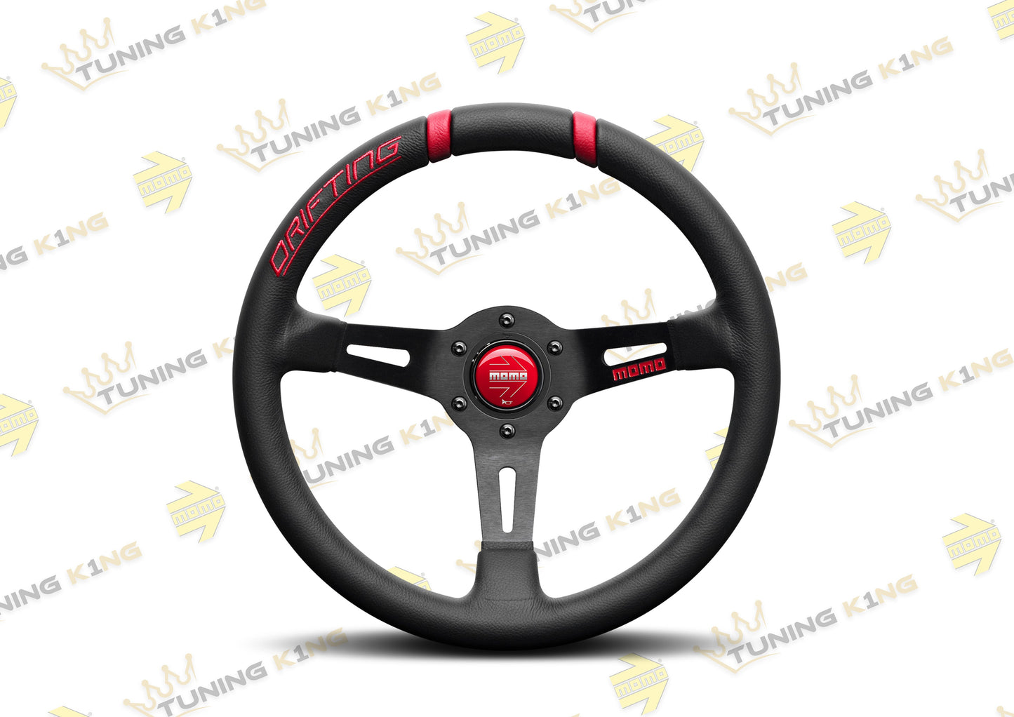 MOMO Lenkrad Drifting 330mm Rot Glattleder