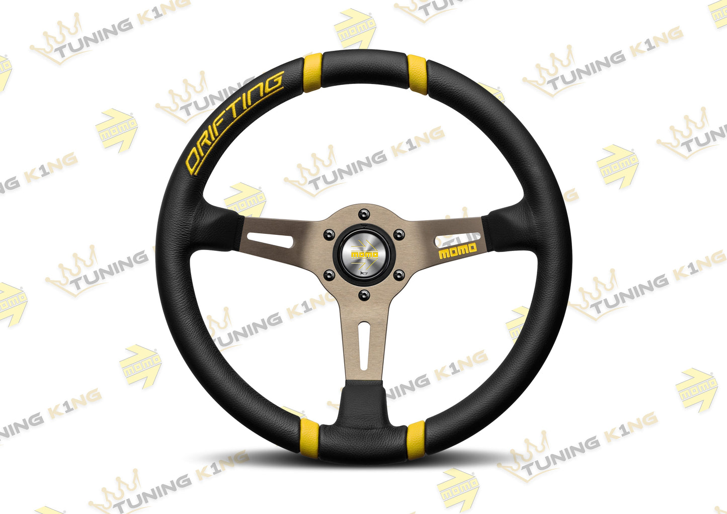 MOMO Lenkrad Drifting 350mm Gelb Glattleder