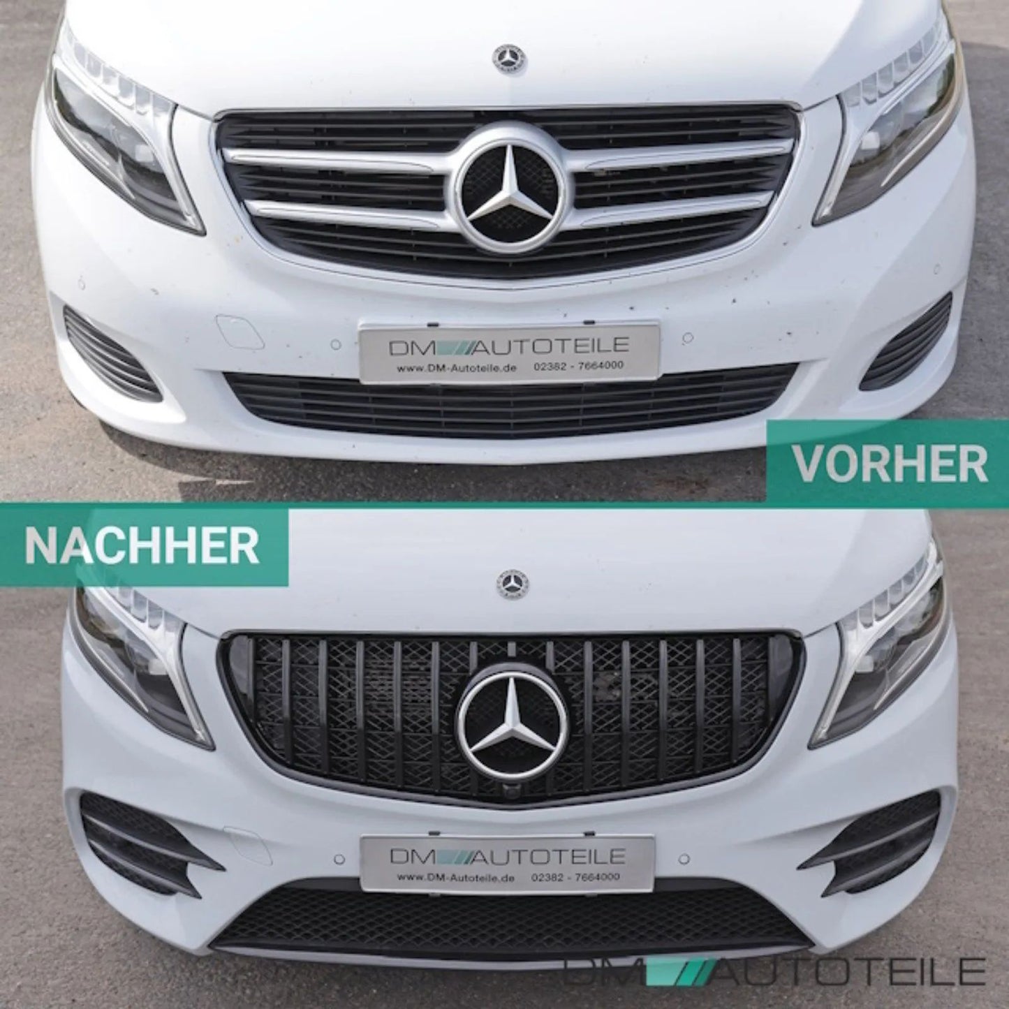 Kühlergrill Panamericana GT schwarz 2785 Mercedes Vito W447 + Kamera 14-19