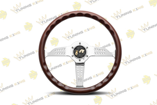 MOMO Lenkrad Super Grand Prix 350mm Mahagoni Chrom