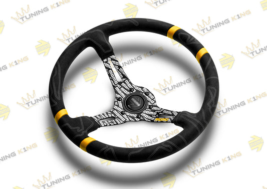 MOMO Lenkrad Ultra 350mm Schwarz Mikrofaser / Gelb