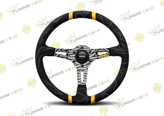 MOMO Lenkrad Ultra 350mm Schwarz Mikrofaser SET