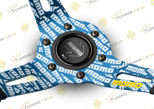 MOMO Lenkrad Ultra 350mm Schwarz Mikrofaser / Blau