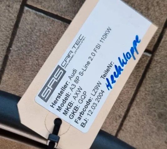 Kofferraumdichtung Audi A3 8P 3-Türer Dichtung Heckklappe