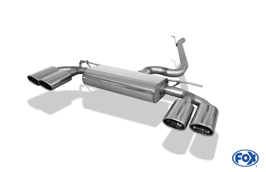 FOX VW Golf VII 4-Motion R-Optik Endschalldämpfer quer Ausgang rechts/links - 2x115x85 Typ 32 rechts/links