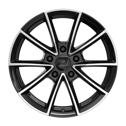 2DRV Felge WH28 Schwarz Hochglanzpoliert
