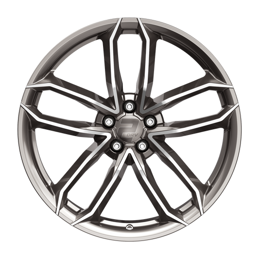 2DRV Felge WH33 Platin Grau Hochglanzpoliert