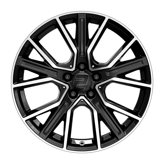 2DRV Felge WH34 Schwarz Hochglanzpoliert