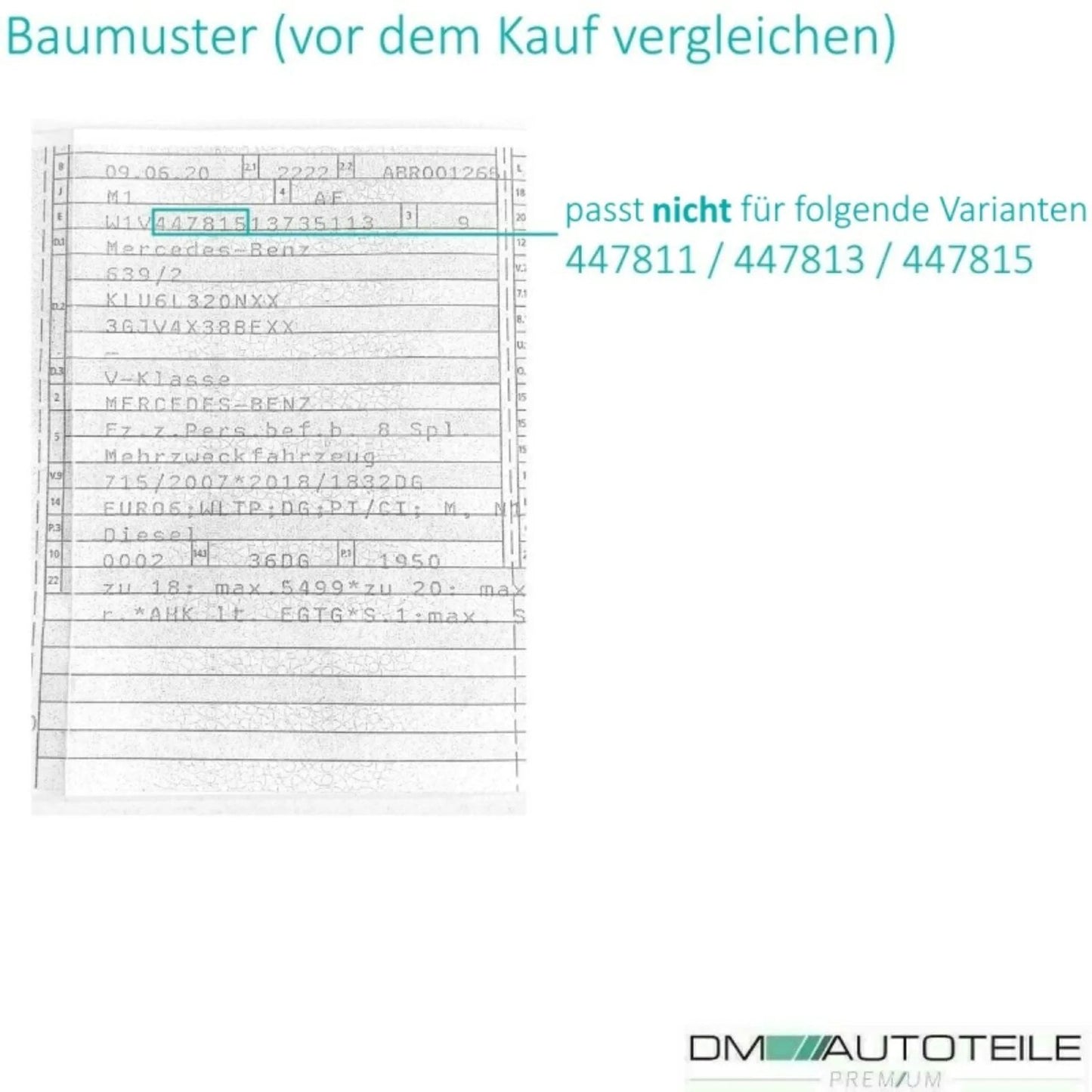 Kühlergrill Panamericana GT schwarz 2785 Mercedes Vito W447 + Kamera 14-19