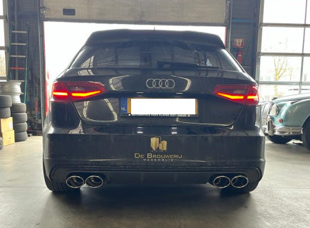 FOX Audi A3 8V Sportback E-tron Endschalldämpfer rechts/links - 2x115x85 Typ 32 rechts/links Passend für S3-Stoßstange