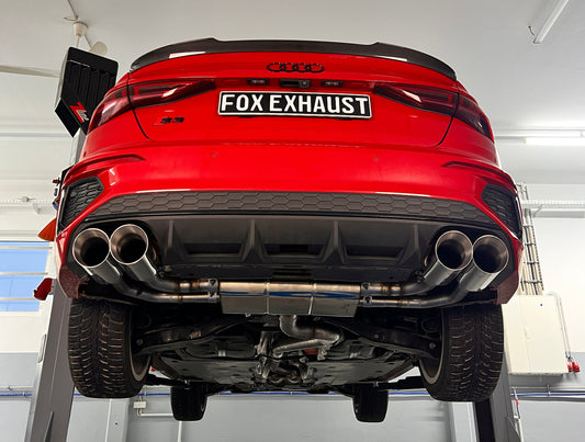 FOX Audi S3 GY - Limousine Halbanlage ab OPF mit Abgasklappen - 2x114 Typ 25 rechts/links