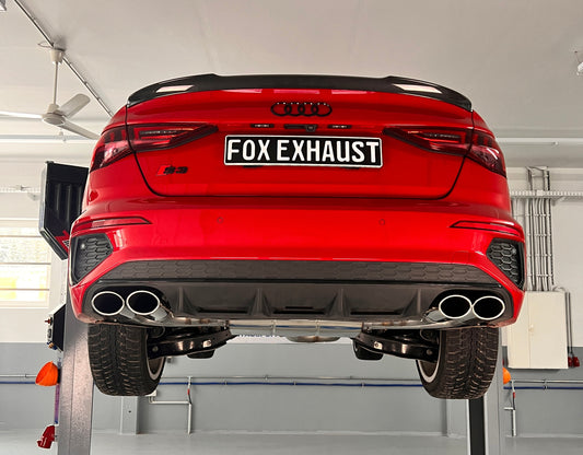 FOX Audi S3 GY - Limousine Halbanlage ab OPF mit Abgasklappen - 2x106x71 Typ 44 rechts/links