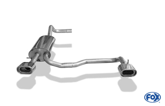 Audi A4 Typ B5 Endschalldämpfer Ausgang rechts/links - 135x80 Typ 53 rechts/links
