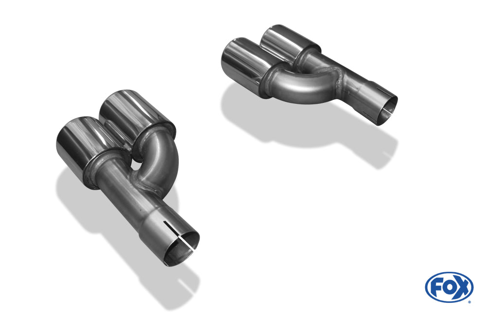 Audi A4 B7 3,0l TDI Endrohrpaar zum Aufstecken - 2x88x74 Typ 32 rechts/links Länge: 280mm, Anschluss 56mm innen