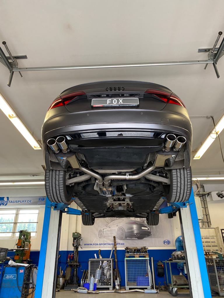 Audi S8 Typ 4H mit Abgasklappen Endschalldämpfer rechts/links zweiflutig - 2x106x71 Typ 38 rechts/links