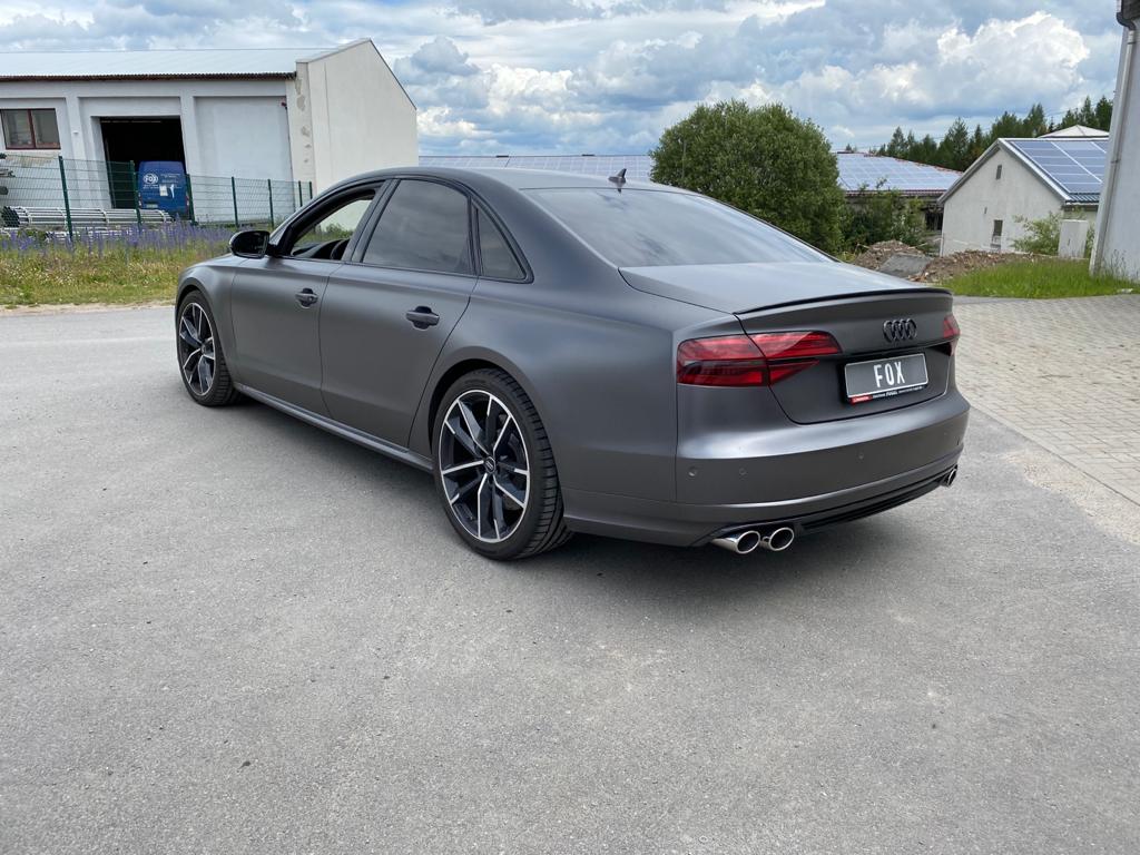 Audi S8 Typ 4H mit Abgasklappen Endschalldämpfer rechts/links zweiflutig - 2x106x71 Typ 38 rechts/links