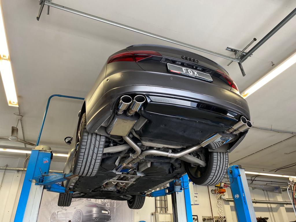 Audi S8 Typ 4H mit Abgasklappen Endschalldämpfer rechts/links zweiflutig - 2x106x71 Typ 38 rechts/links