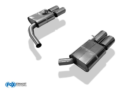 FOX Audi A5 quattro B8 - Rieger Endschalldämpfer rechts/links für 2-Rohr zweiflutig - 2x115x85 Typ 32 rechts/links - passend an großen Heckansatz
