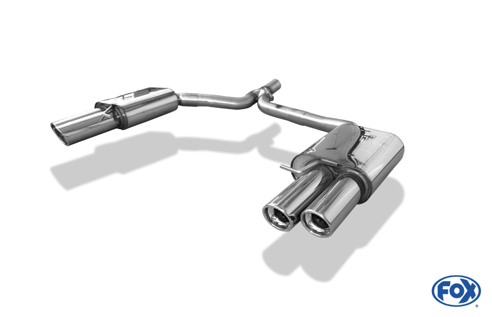 Audi A4 B8 Limousine/ Avant + S-Line Endschalldämpfer rechts/links zweiflutig inkl. Y-Adapterrohr Ø65mm innen - 2x90 Typ 17 rechts/links