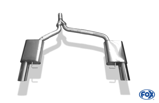 Audi A4 B8 Limousine/ Avant + S-Line Endschalldämpfer rechts/links einflutig inkl. Y-Adapterrohr Ø65mm innen - 1x100 Typ 16 rechts/links