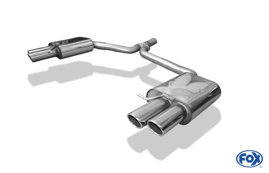 Audi A5 8T Coupe + S-Line Endschalldämpfer rechts/links zweiflutig inkl. Y-Adapterrohr Ø65mm innen - 2x88x74 Typ 32 rechts/links