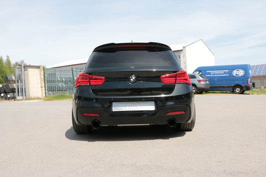 FOX BMW F20/21 - 118i mit OPF Endschalldämpfer quer Ausgang rechts/links - 1x100 Typ 25 rechts/links schwarz emalliert