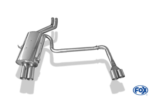 BMW E46 320/ 323/ 325/ 328/ 330 Endschalldämpfer Ausgang rechts/links zweiflutig - 2x76 Typ 10 rechts/links