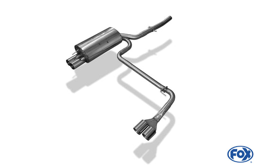 BMW E46 320d Endschalldämpfer Ausgang rechts/links einflutig - 2x76 Typ 10 rechts/links