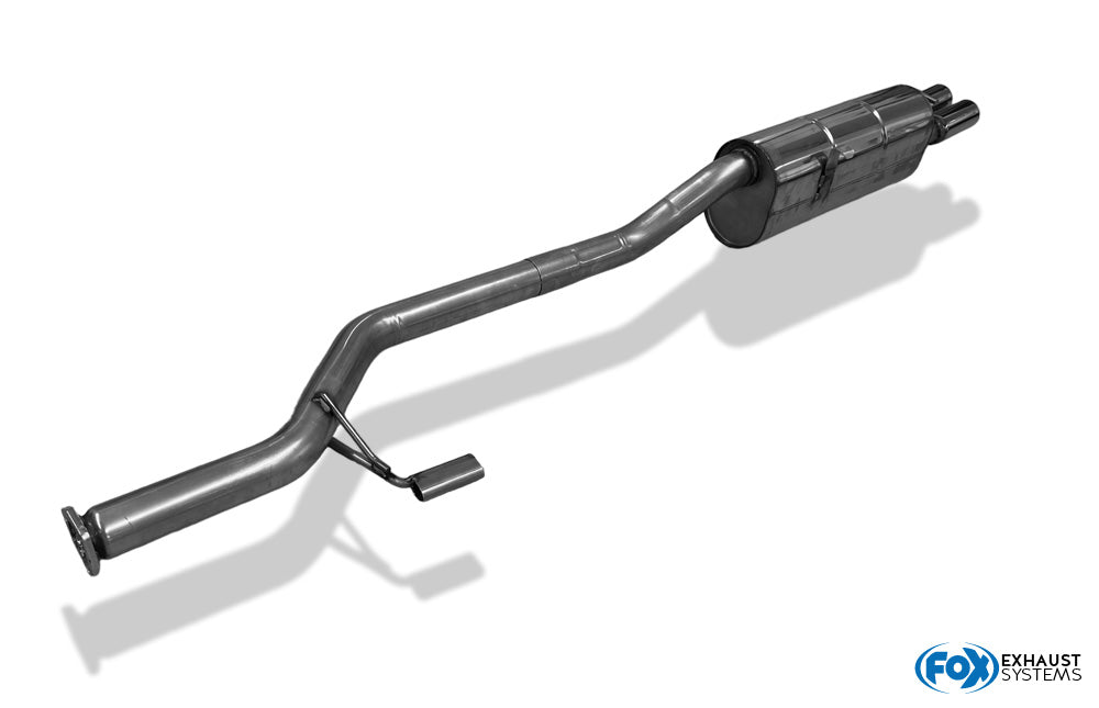 FOX BMW E28 525e mit Katalysator Endschalldämpfer ab Kat - 2x63 Typ 12