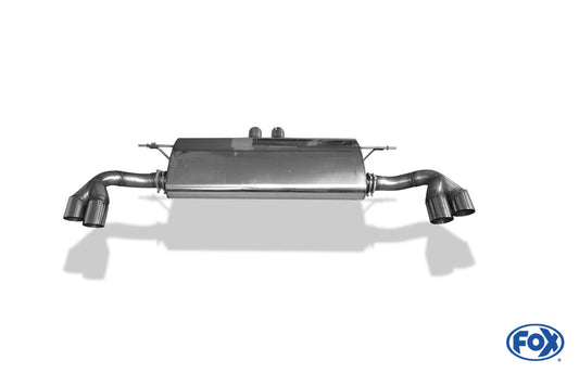 BMW X5 E70 - 4,8l 261kW Endschalldämpfer quer Ausgang rechts/links, Eingang doppelflutig - 2x80 Typ 14 rechts/links