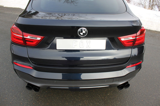 BMW X4 F26 - 35i 35d Endschalldämpfer quer Ausgang rechts/links - 2x90 Typ 25 rechts/links Schwarz