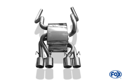 Corvette C06 Endschalldämpfer Ausgang mittig - 4x100 Typ 12 mittig