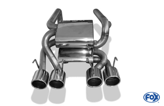 Corvette C06 Endschalldämpfer Ausgang mittig - 4x100 Typ 16 mittig