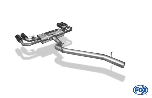 FOX CUPRA Formentor 4x4 Halbanlage ab Kat - 2x100 Typ 25 rechts/links schwarz emalliert - mit 2 elektronischen Klappen