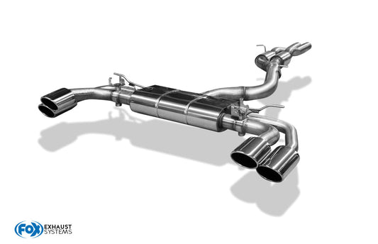 FOX CUPRA Formentor 4x4 - VZ5 Endschalldämpfer mit 2 Abgasklappen - 2x115x85 Typ 44 rechts/links und Vorschalldämpfer