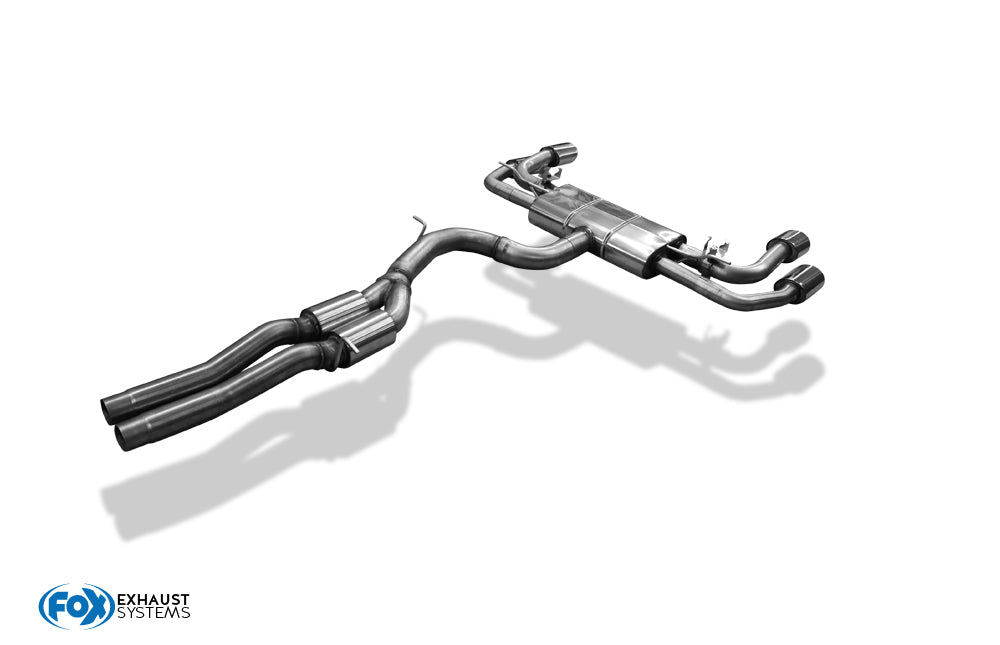 FOX CUPRA Formentor 4x4 - VZ5 Endschalldämpfer mit 2 Abgasklappen - 2x115x85 Typ 44 rechts/links und Vorschalldämpfer
