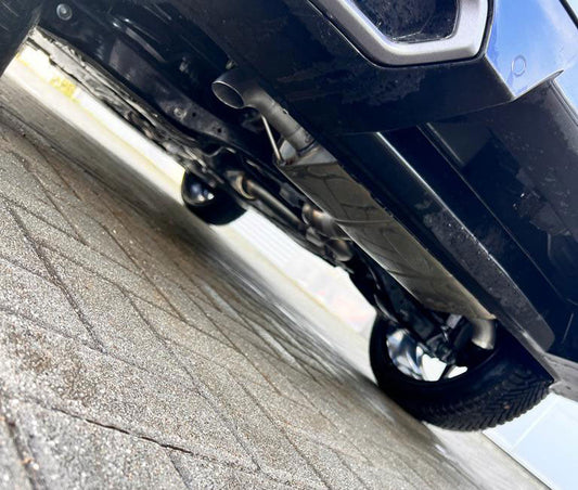 FOX Cupra Formentor KM7 - 4x4 Endschalldämpfer quer Ausgang rechts/links inklusive Vorschalldämpfer - Endrohre hinter der Stoßstange