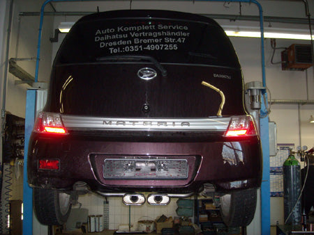 Daihatsu Materia Endschalldämpfer mittig - 2x150x70 Typ 53 mittig